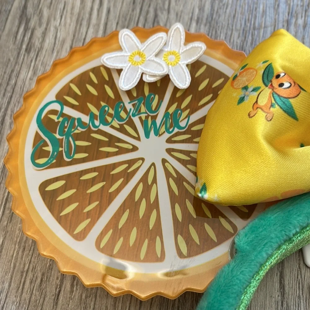 RARE HTF Brand New Disney Parks Squeeze Me Florida Orange Bird Minnie Bow Ears - Picture 4 of 9